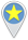 Yellow Star Blue Map Marker