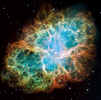 Crab Nebula, a supernova remnant