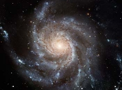 Hubble image of a spiral galaxy,  M101. Image:NASA+ESA